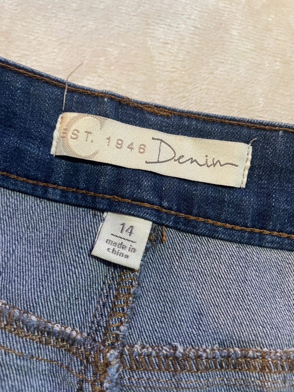 Cato Distressed Blue Denim Midi Skirt - Picture 4 of 8